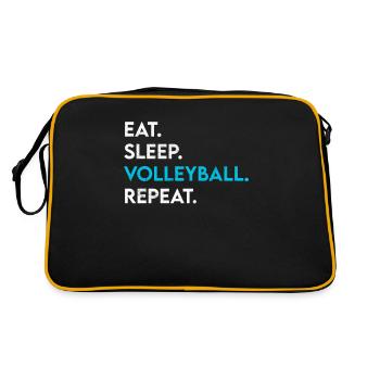 eat sleep volleyball repeat - Retro Bag - black/gold - Back