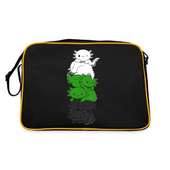 Neutrois Drapeau Axolotl Pile Kawaii Neutrois Sto - Sac Retro - noir/or - Dos