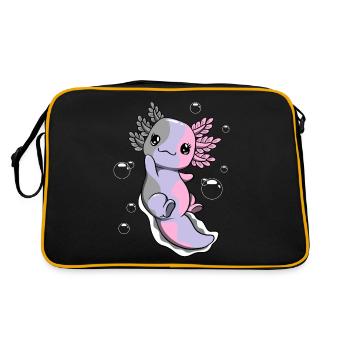 Cupiosexual Flag Axolotl Bunch Kawaii - Sac Retro - noir/or - Dos