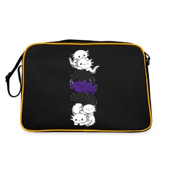 Drapeau bisexuel Axolotl Bunch Kawaii - Sac Retro - noir/or - Dos