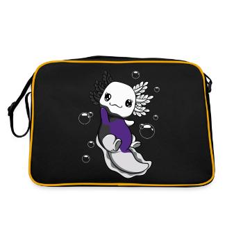 Drapeau bisexuel Axolotl Bunch Kawaii - Sac Retro - noir/or - Dos