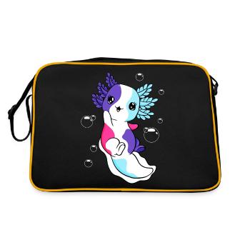 Drapeau multi-sexe axolotl pile kawaii - Sac Retro - noir/or - Dos