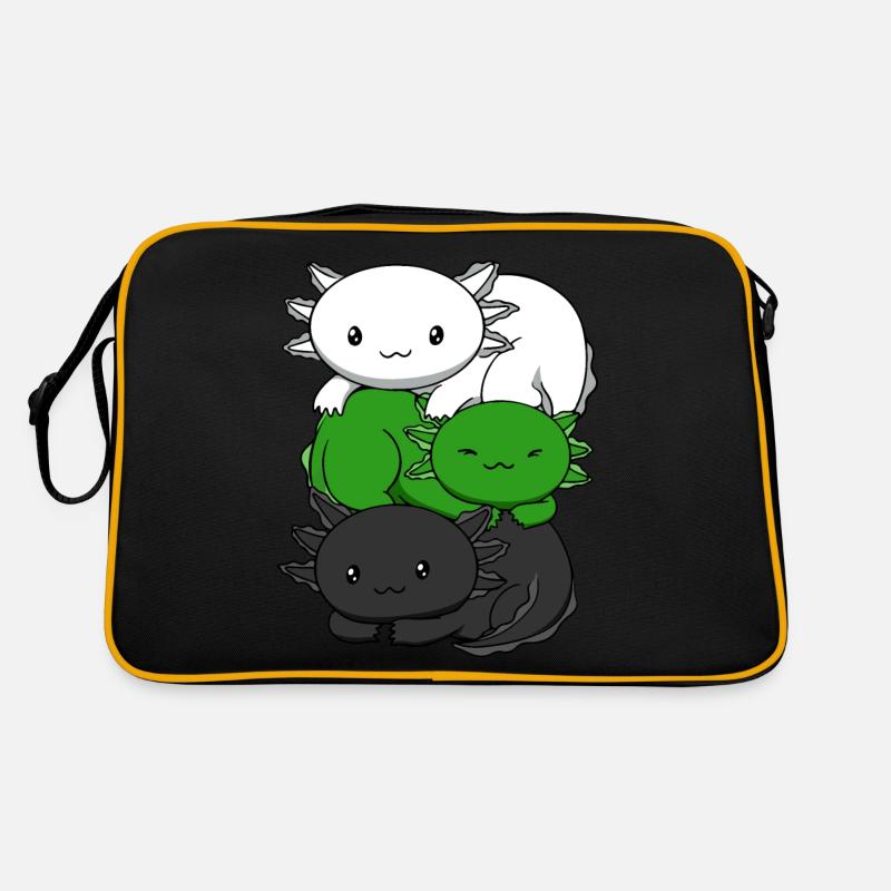 Neutrois Flag Axolotl Pile Kawaii Neutrois Sto Retro Bag