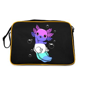 Drapeau spectrosexuel Axolotl Pile Kawaii - Sac Retro - noir/or - Dos