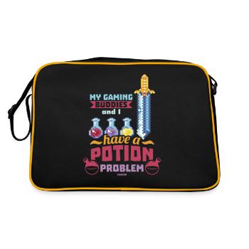 Game Nerd Game Console Gaming Play Gamepad - Retro Bag - black/gold - Back