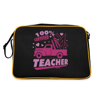 100% Certified Teacher - Retro Bag - black/gold - Back