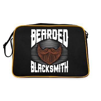 Bearded Blacksmith – Blacksmithing Beard Lover - Retro Bag - black/gold - Back