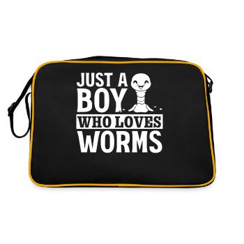 Compost Worms Worm Lover Je ne suis qu’un garçon, - Sac Retro - noir/or - Dos