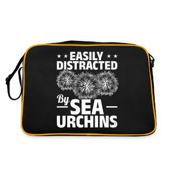 Sea urchins Marine animal easily distracted by sea urchins - Retro Bag - black/gold - Back