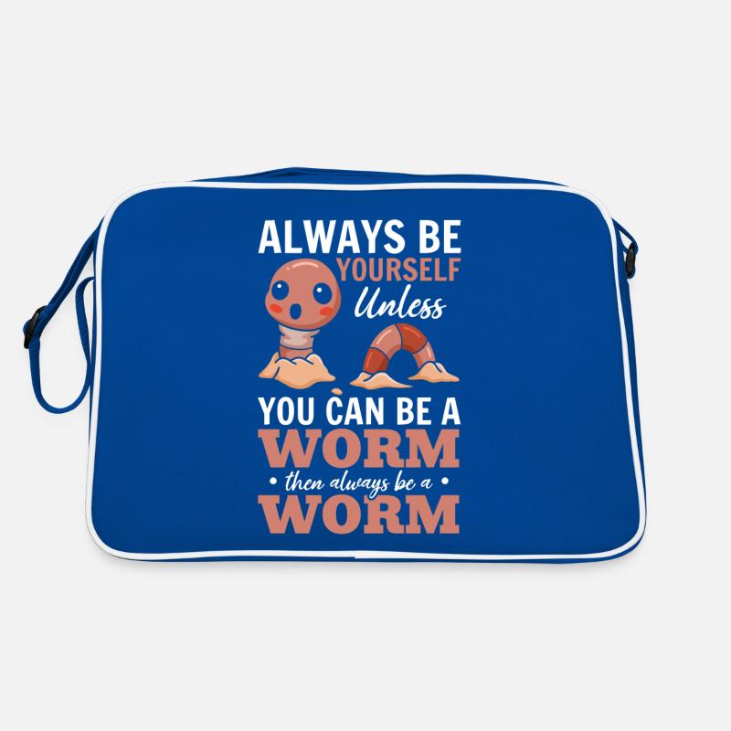 Netter Wurmliebhaber Sei immer du selbst, außer du Retro Tasche