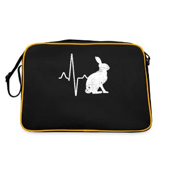 Rabbit Heartbeat - Retro Bag - black/gold - Back