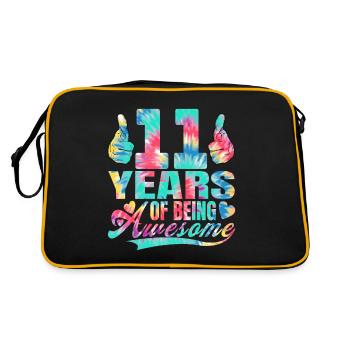 11th birthday or anniversary 11 years of being - Retro Bag - black/gold - Back