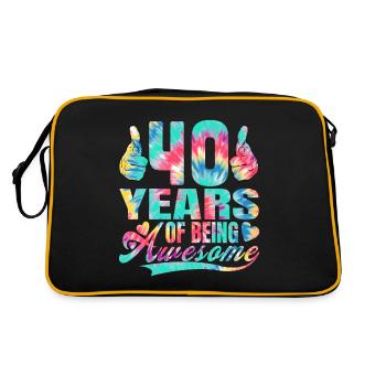 40e anniversaire ou anniversaire 40 ans d’existence - Sac Retro - noir/or - Dos