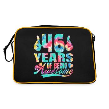 46e anniversaire ou anniversaire 46 ans d’existence - Sac Retro - noir/or - Dos