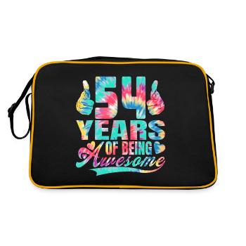 54th birthday or anniversary 54 years of being - Retro Bag - black/gold - Back