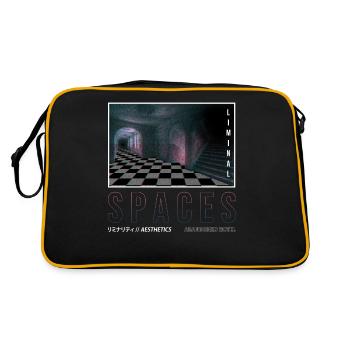 Anemoiacore Aesthetic Border Space Weirdcore - Retro Bag - black/gold - Back