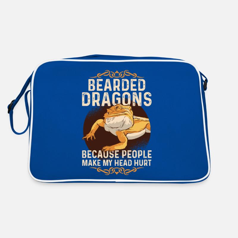 Lustige Bartagame Retro Tasche