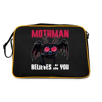 Cryptozoologie des cryptides Mothman - Sac Retro - noir/or - Dos