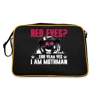 Moth man cryptids - Retro Bag - black/gold - Back