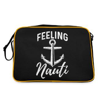 Funny Sailor Boating Boater At - Retro Bag - black/gold - Back