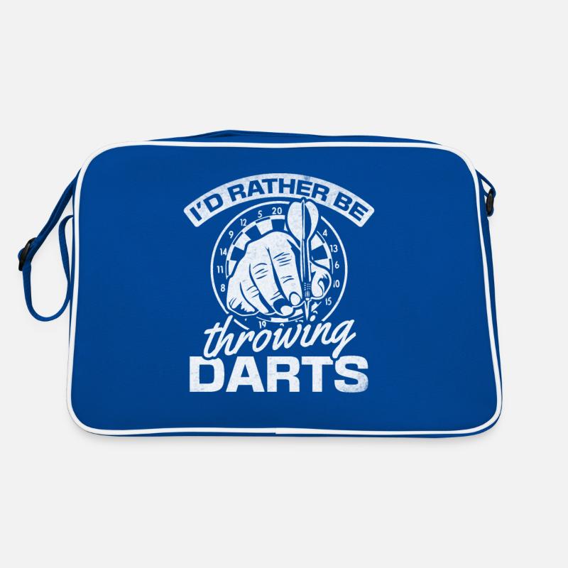 Jeu de fléchettes de joueur de fléchettes Je préférerais les fléchettes Sac Retro