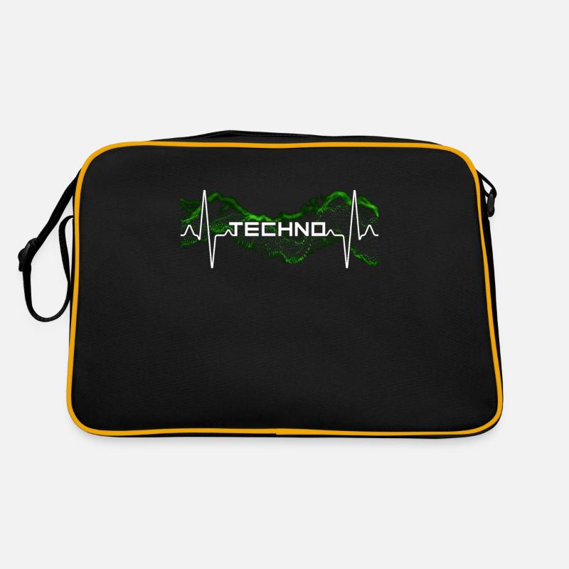 Techno Heartbeat - Sac Retro - noir/or