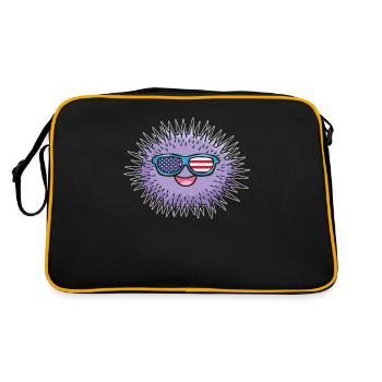 Funny Sea Urchin Sunglasses with US Flag Sea Urchin - Retro Bag - black/gold - Back