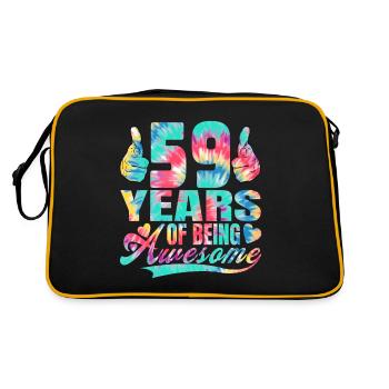 59e anniversaire ou anniversaire 59 ans d’existence - Sac Retro - noir/or - Dos