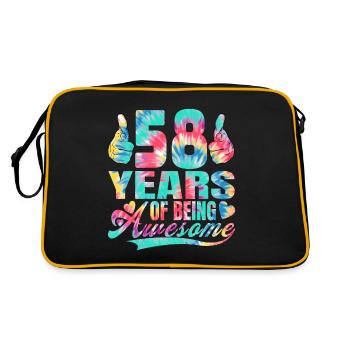 58e anniversaire ou anniversaire 58 ans d’existence - Sac Retro - noir/or - Dos