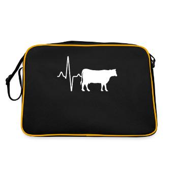 Cow Beef Heartbeat - Retro Bag - black/gold - Back