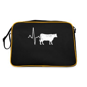 Cow Beef Heartbeat - Retro Bag - black/gold - Back