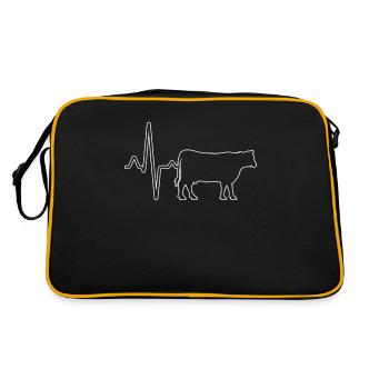 Cow Beef Heartbeat - Retro Bag - black/gold - Back