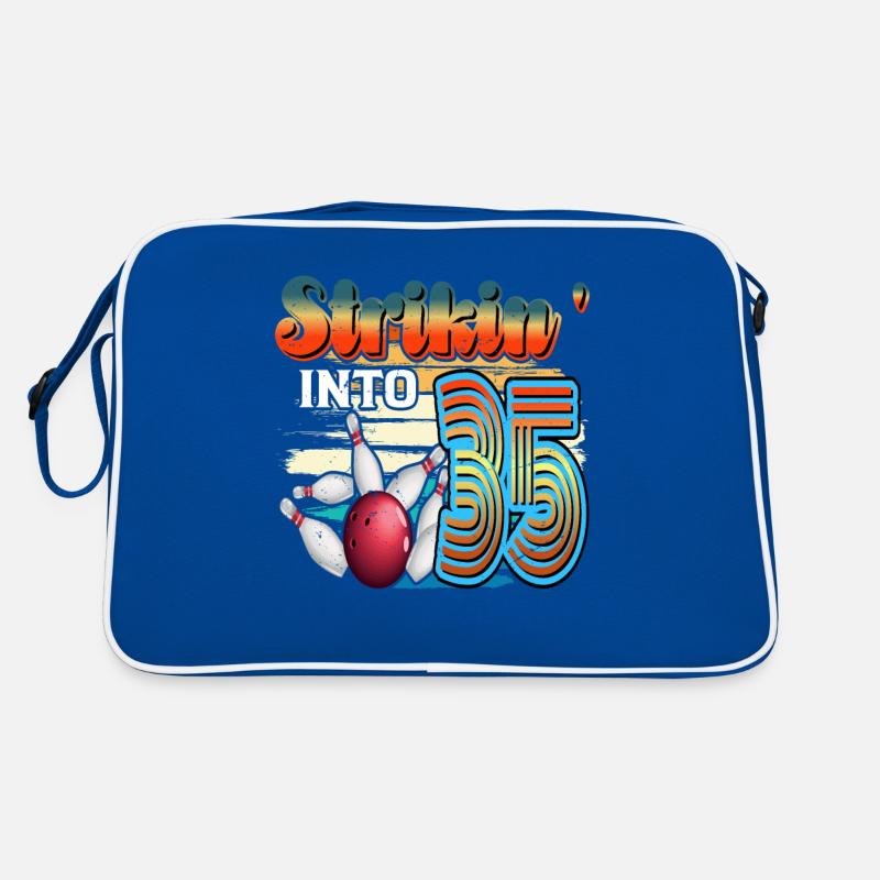Strikin' Into 35 Bowling Bowler 35e anniversaire Sac Retro
