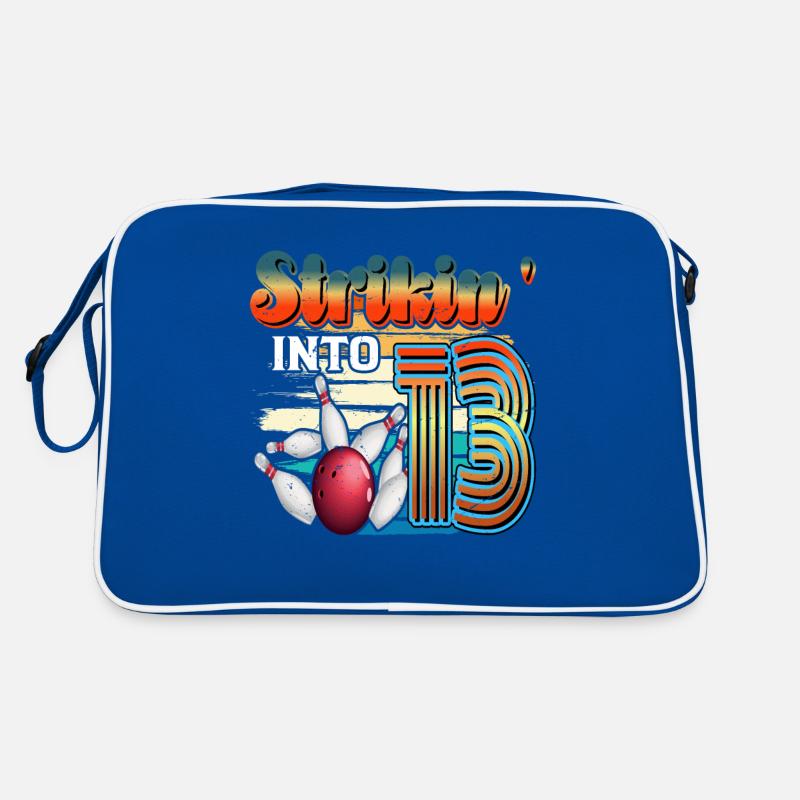 Strikin' Into 13 Bowling Bowler 13e anniversaire Sac Retro