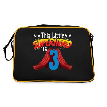 Ce petit super-héros a 3 ans - Sac Retro - noir/or - Dos