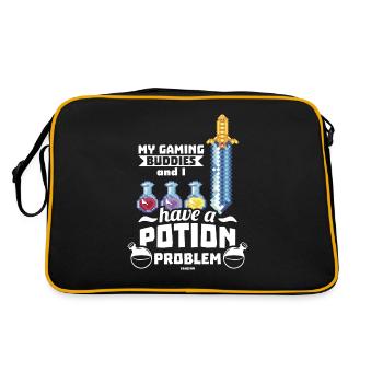 Game Nerd Game Console Gaming Play Gamepad - Retro Bag - black/gold - Back