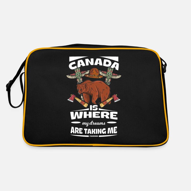 Canada - Retro Tasche - Schwarz/Gold