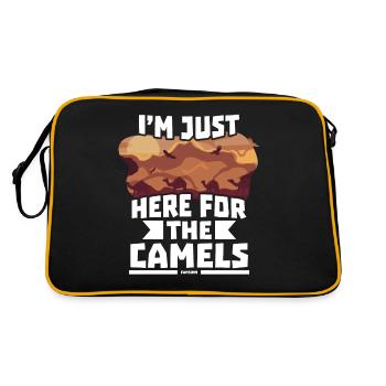 Je suis juste ici pour les chameaux - Sac Retro - noir/or - Dos