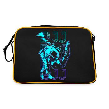 BJJ Jiu Jitsu Brésilien Rétro Cadeau - Sac Retro - noir/or - Dos