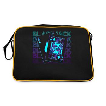 Blackjack Jack of Spades Ace of Spades Retro Gift - Retro Bag - black/gold - Back