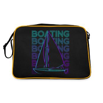 Boating Sailboat Retro Gift - Retro Bag - black/gold - Back