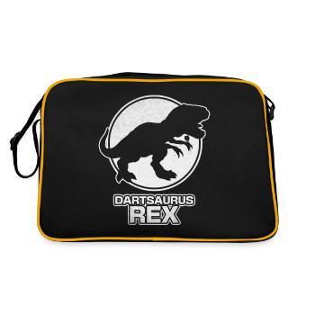 Dartsaurus Rex Joueur de fléchettes Dinosaure Fléchettes - Sac Retro - noir/or - Dos