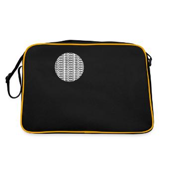 Techno - Retro Tasche - Schwarz/Gold - Hinten