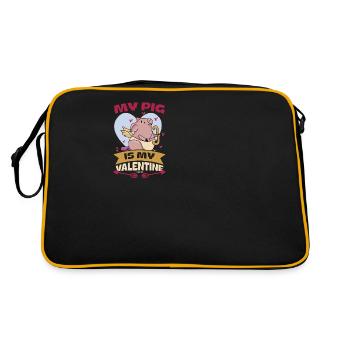 Cochon Cochon PorcLet Semer Des Cochons Cadeau - Sac Retro - noir/or - Dos