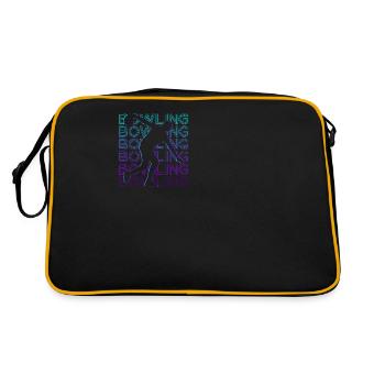Bowling Bowler Retro Gift - Retro Bag - black/gold - Back