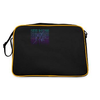 Fleur de cerisier japonais Sakura Blossom Retro Geschen - Sac Retro - noir/or - Dos