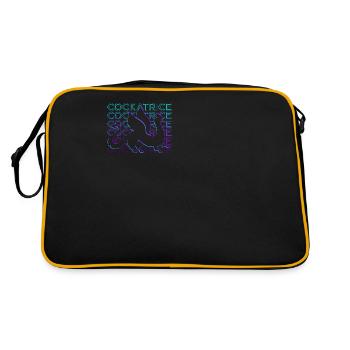 Cockatrice Medieval Bestiary Retro Gesc - Retro Bag - black/gold - Back