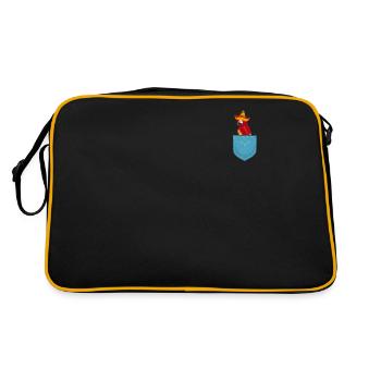 Perroquet Pocket Parrot Bird Drôle Perroquet - Sac Retro - noir/or - Dos