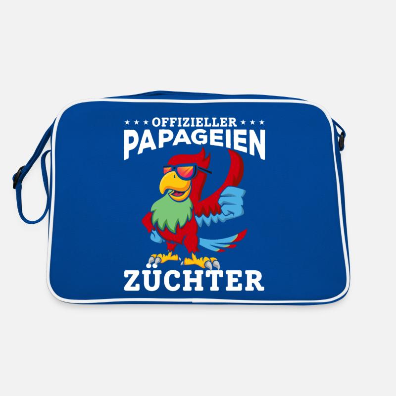 Offizieller Papageienzüchter Cool Parrot Birds Retro Tasche