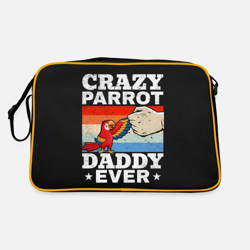 Crazy Parrot Daddy Ever Parrot Bird Lover Sac Retro